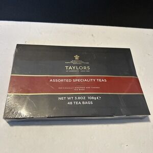 Taylors of Harrogate Assorted Specialty Teas Box 48 count 08/26 Tea Sample Pack